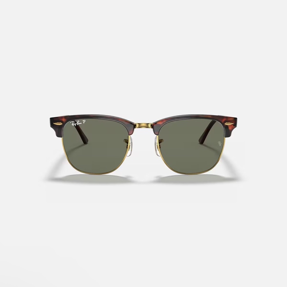 Ray Ban Clubmaster Men’s Sunglasses RB3016 Mock Tortoise on Arista G-15 Green